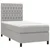 Vidaxl Box spring postelja z vzmetnico LED svetlo siva 90x190 cm blago