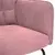 Stolica za ljuljanje s osloncem za noge ružičasta baršunasta