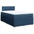 Vidaxl Box spring postelja z vzmetnico modra 120x190 cm blago