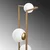 Opviq Podna lampa Corner 13776, 35 x 35 x 157 cm, 2 x E27 & 3 x E14 s, 250 cm Kabl, Zlatne boje