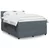 VIDAXL boxspring postelja z vzmetnico (140x190cm, žamet), temno siva