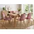 Jedilni stol SPLIT VELVET, roza