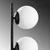 Aberto Design Podna lampa Dual 13755, 30 x 30 x 155 cm, 2 x E27, 250 cm Kabl, Crna