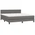 Krevet box spring s madracem LED sivi 160x200cm od umjetne kože