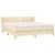 Vidaxl Box spring postelja z vzmetnico krem 180x200 cm blago