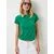 Happiness Istanbul Womens Dark Green Crew Neck Basic Sandy T-Shirt