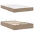 Okvir kreveta s madracem Ostalo 2 pcs Smeđa PVC