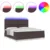 LED Box Spring Krevet Tamno smeđa 200 x 200 cm tkanina