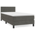 Vidaxl Box spring postelja z vzmetnico temno siva 90x200 cm žamet