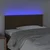 Vidaxl LED posteljno vzglavje temno rjavo 80x5x78/88 cm blago