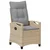 Vrtna stolica 2 pcs Bež i svijetlo siva 56 x 60 x 112 cm