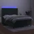 Vidaxl Box spring postelja z vzmetnico LED tem. zelena 140x190cm žamet