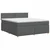 vidaXL Postelja boxspring z vzmetnico Temno siva 160 x 200 cm Blago