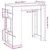 Barski stol s stalcima bijeli 102x50x103,5 cm konstruirano drvo