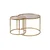Hanah Home Klub sto-set Aurum, 60x60x43cm, 2 komada, Zlatne boje