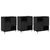 Komode 3 pcs Crni hrast