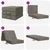 Sofa na razvlačenje 90 x 67 x 45 cm Svjetlosiva