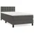 vidaXL Box spring postelja z vzmetnico temno siva 80x200 cm žamet