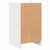 vidaXL Nočna omarica s predalom Bela 38 x 38 x 66 cm Konstruiran les