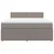 Vidaxl Box spring postelja z vzmetnico taupe 180x200 cm blago