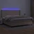 Vidaxl Box spring postelja vzmetnico LED kapučino 200x200 cm um. usnje