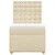 Vidaxl Box spring postelja z vzmetnico krem 100x200 cm blago