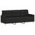 2-dijelni set sofa s jastucima crni od tkanine