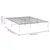 Vidaxl Kovinski posteljni okvir bel 150x200 cm