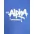 ALPHA INDUSTRIES Majica kraljevo modra/bela