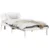 vidaXL Posteljni okvir z naslonom White 90x190 cm iz trdnega bora