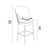 HANAH HOME Set 6 barskih stolica Alte Anthracite Gold