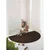 wash+dry PREDPRAŽNIK Dune Halfmoon dark brown 55/85 cm reliefno temno rjava