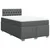 Vidaxl Box spring postelja z vzmetnico temno siva 120x190 cm blago