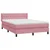 Vidaxl Box spring postelja z vzmetnico roza 160x210 cm žamet
