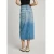 Pepe Jeans za ženske. PL901207 Midi krilo iz modrega neraztegljivega jeansa (S), Modra, Priložnostno, Bombaž, Džins, Trajnost