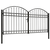 Vrata za ogradu ASSEN dvostruka vrata s lučnim vrhom čelik 300x125 cm