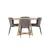 Venture Design Jedilna miza in stol komplet Yakidon Modesto miza 120x75 cm stoli 54x79,5x48 cm rjava