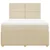Vidaxl Box spring postelja z vzmetnico krem 140x190 cm blago