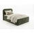 Obložena postelja boxspring FORENA 90x200 cm temno zelena Vzmetnica: Vzmetnica Bonell