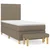 Vidaxl Box spring postelja z vzmetnico taupe 90x190 cm blago