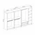 Hanah Home Garderober Kale Plus-7788, 315x210x52 cm, Beli