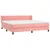 Vidaxl Box spring postelja z vzmetnico roza 200x200 cm žamet