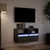 Zidni TV ormarići s LED svjetlima 2 kom crni 41x31x45 cm