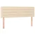 Vidaxl Box spring postelja z vzmetnico krem 140x200 cm blago