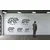 WallXpert metalni zidni ukras 5012, geometrijski medved u hodu, 76 x 38 cm, crni