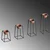 Aberto Design Set dekorativnih saksija GED-018-B, 17x30 cm, Crno-terakota