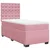 Vidaxl Box spring postelja z vzmetnico roza 90x190 cm žamet