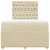 vidaXL vidaXL Box spring postelja z vzmetnico krem 120x200 cm blago, (21309321)