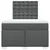 Vidaxl Box spring postelja z vzmetnico temno siva 120x190 cm blago