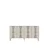 Hanah Home komoda Slim 150, 150 cm, antracit / travertin / zlatna
